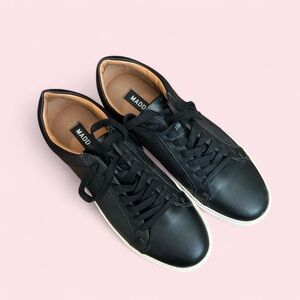 Black Leather Men's Sneakers